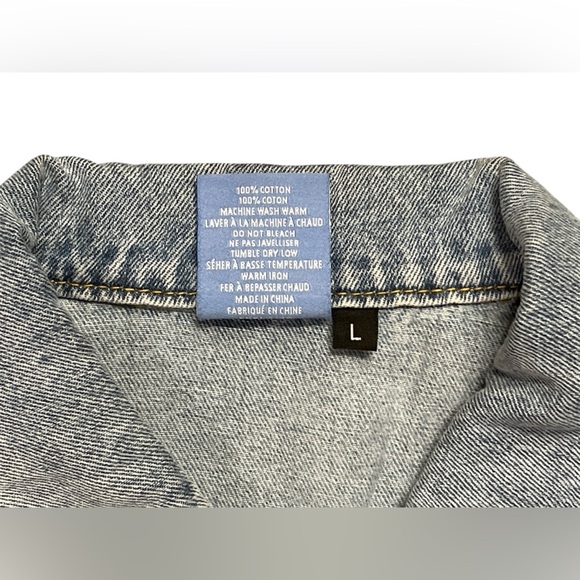 Vintage Bud Light Denim Fringe Jacket size large - Picture 8 of 8